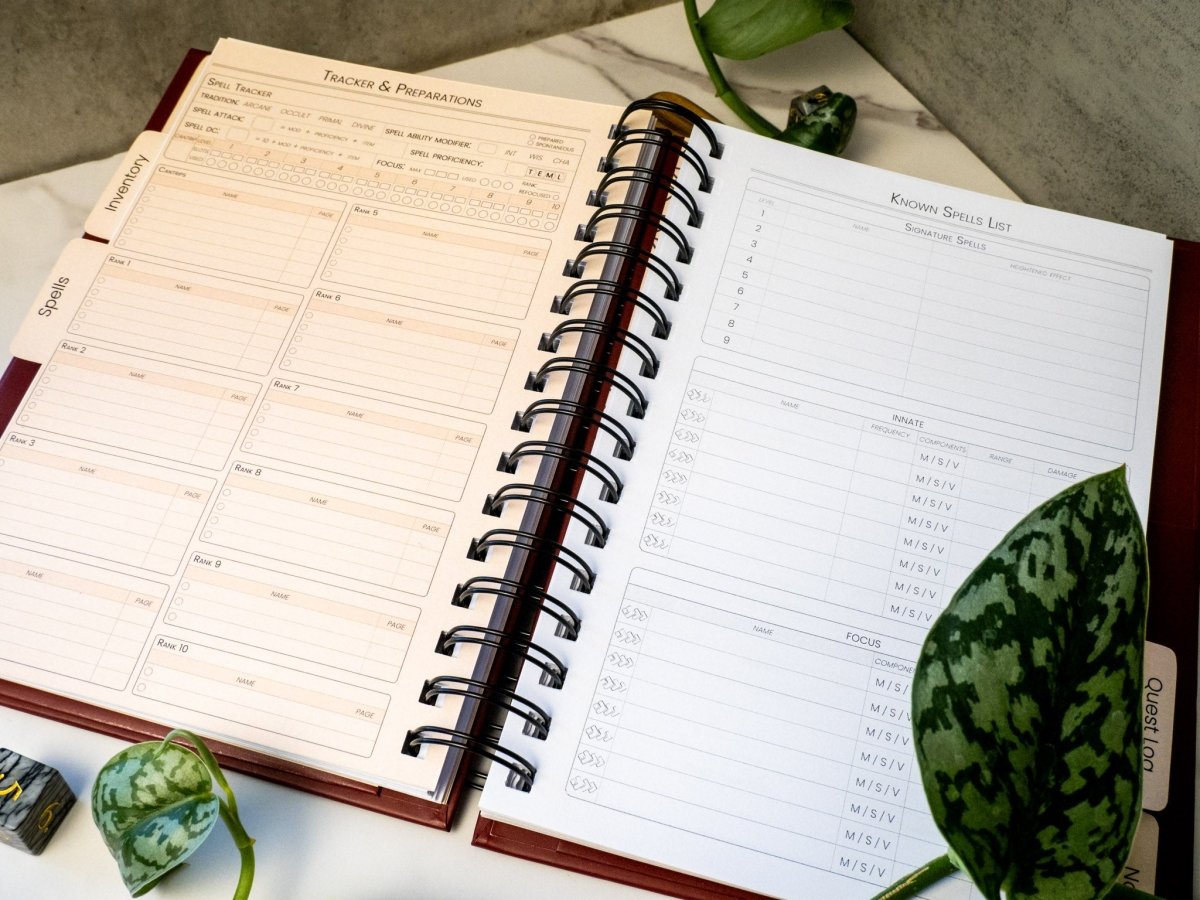 Pathfinder Notes | Pathfinder 2e Player Journal - Sphinx Stationery -
