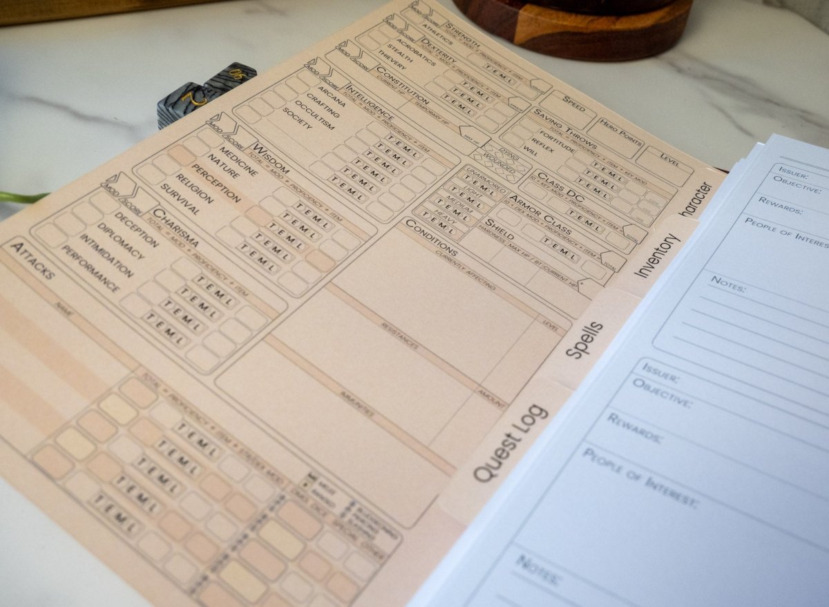 Pathfinder Notes | Pathfinder 2e Player Journal - Sphinx Stationery -