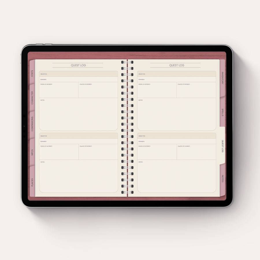 Digital Campaign Notes | Dungeons and Dragons 5e Digital Journal - Sphinx Stationery-Digital Journal