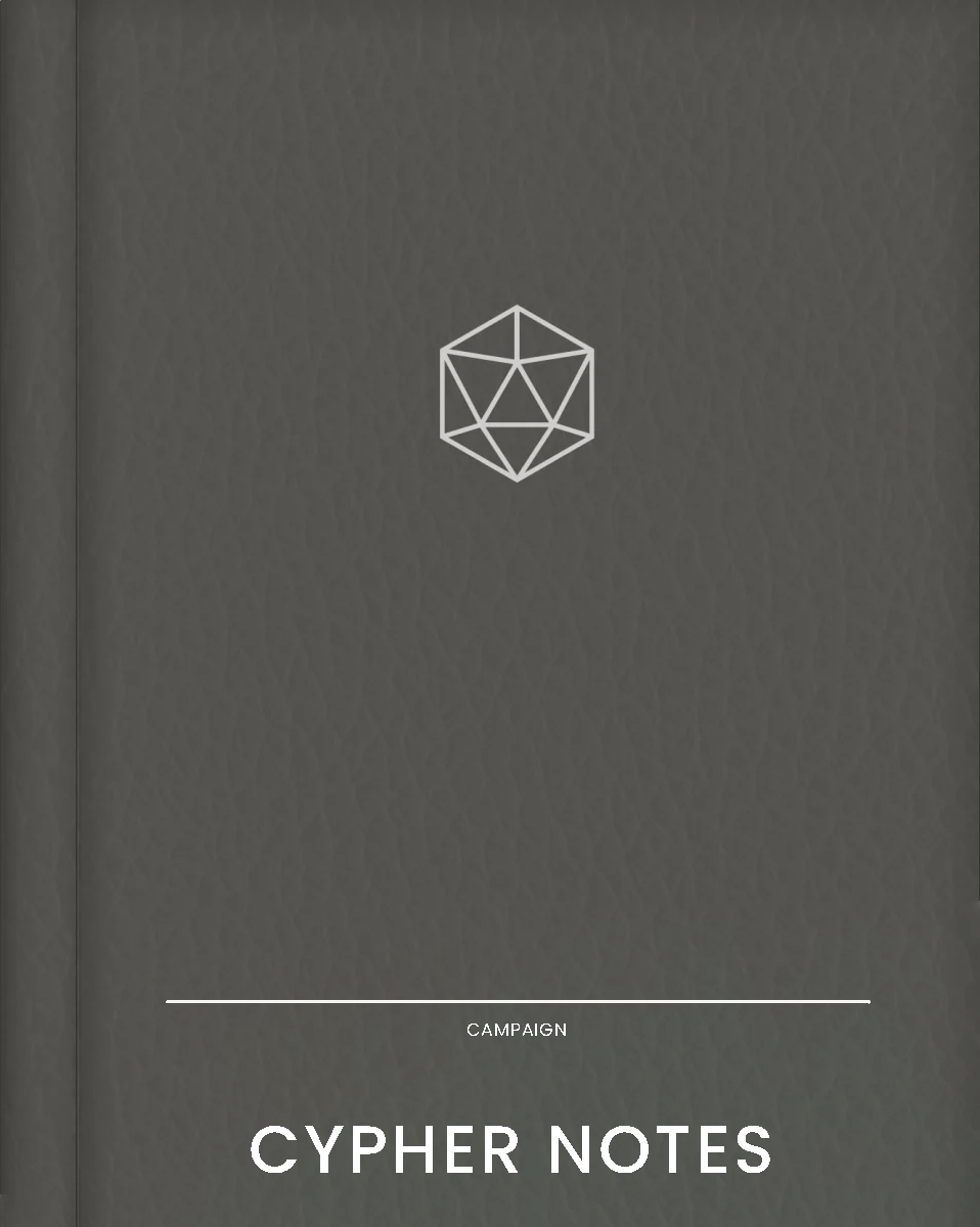 Digital Cypher Notes | Cypher System Campaign Journal - Sphinx Stationery - Digital Journal