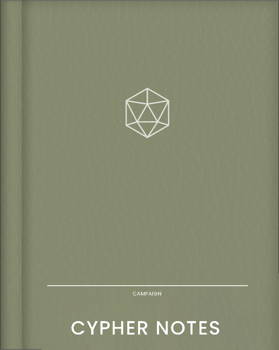 Digital Cypher Notes | Cypher System Campaign Journal - Sphinx Stationery - Digital Journal