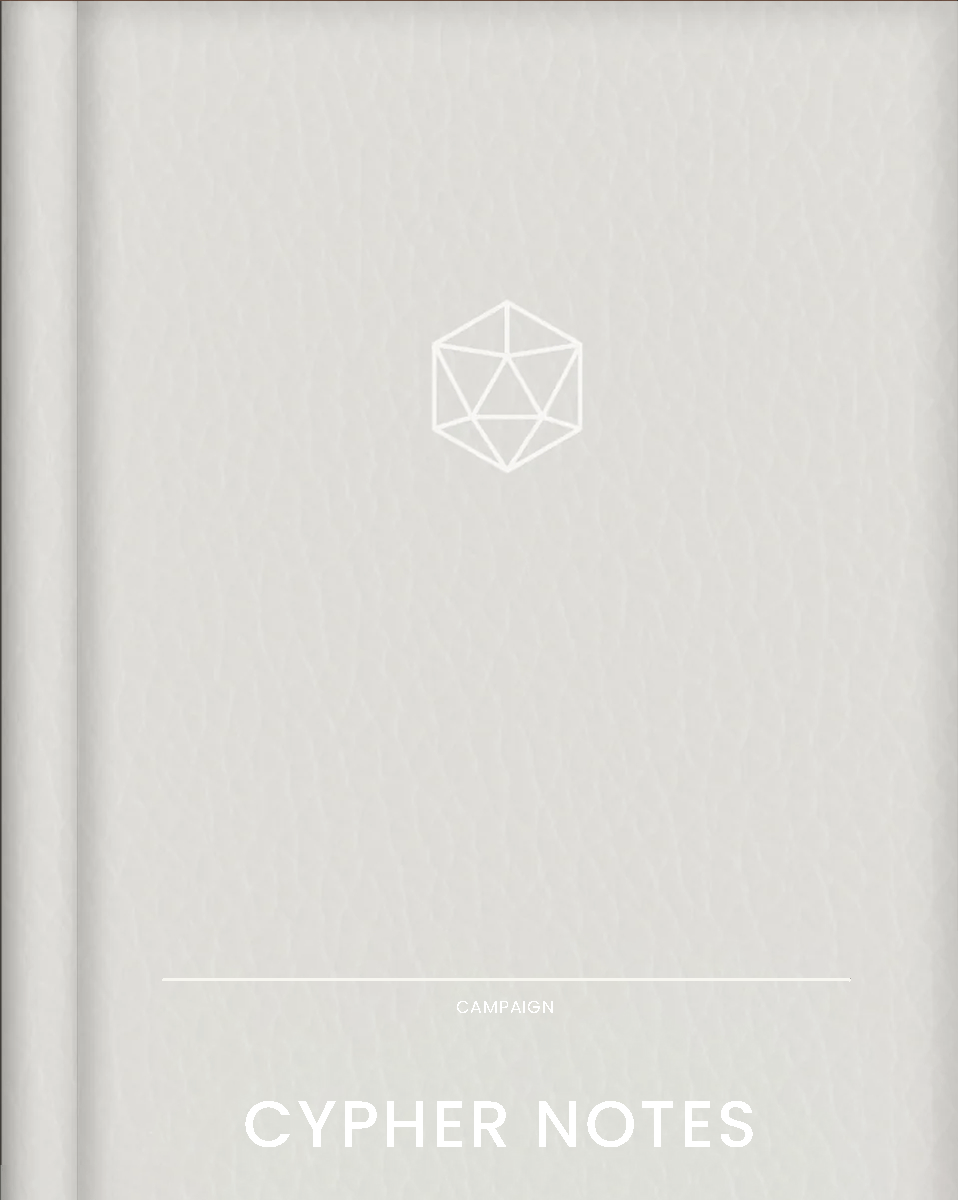 Digital Cypher Notes | Cypher System Campaign Journal - Sphinx Stationery - Digital Journal