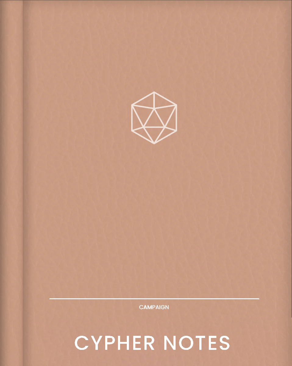 Digital Cypher Notes | Cypher System Campaign Journal - Sphinx Stationery - Digital Journal