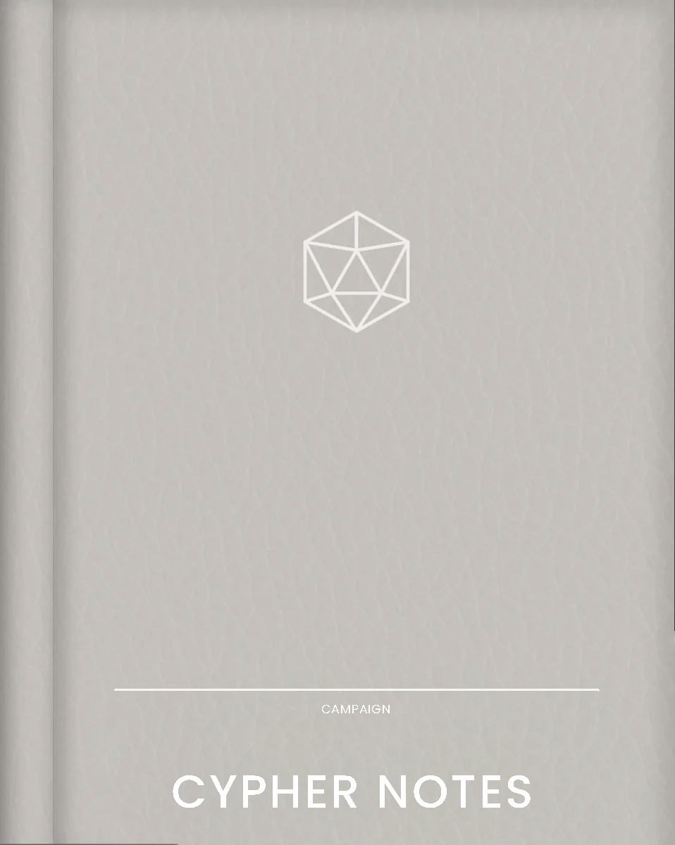 Digital Cypher Notes | Cypher System Campaign Journal - Sphinx Stationery - Digital Journal