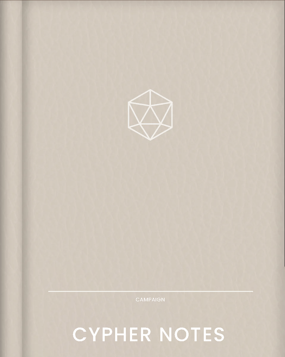 Digital Cypher Notes | Cypher System Campaign Journal - Sphinx Stationery - Digital Journal