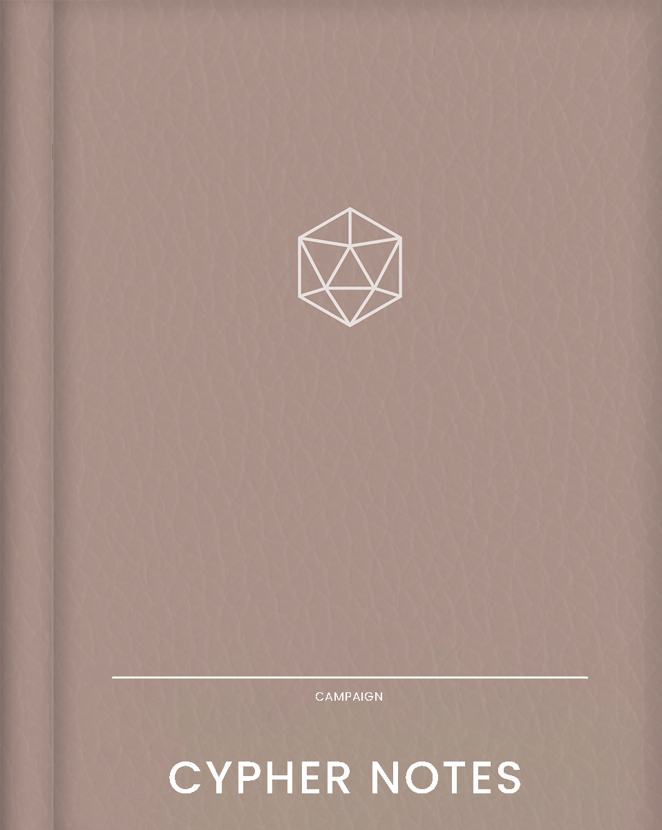 Digital Cypher Notes | Cypher System Campaign Journal - Sphinx Stationery - Digital Journal