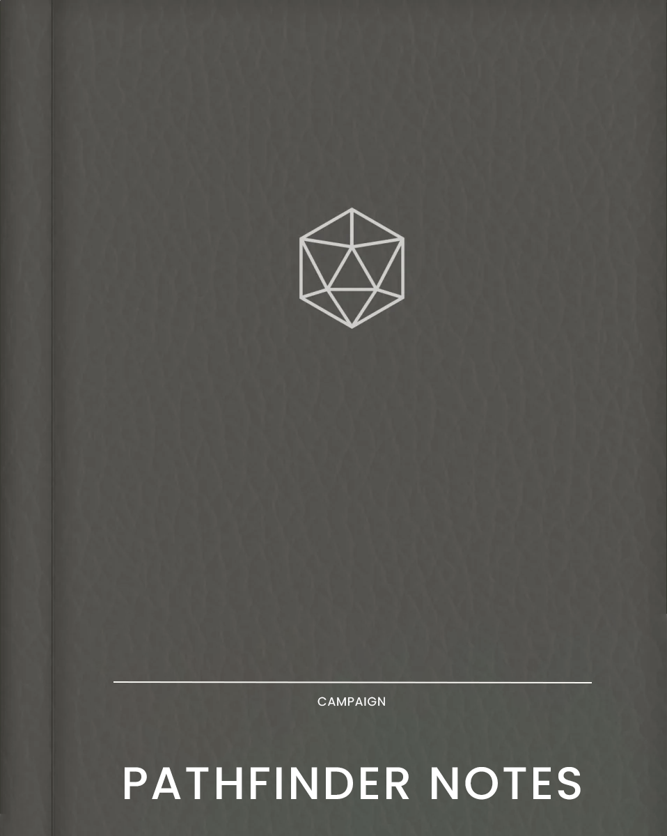 Digital Pathfinder Notes | Pathfinder2e Campaign Journal - Sphinx Stationery - Digital Journal