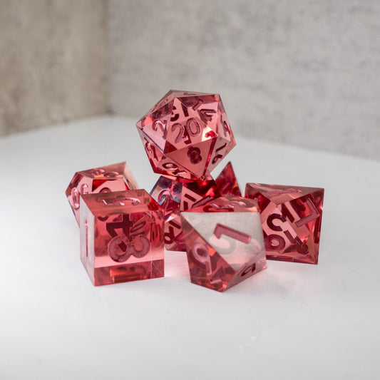 Monochrome Sharp Edge Resin Dice - Sphinx Stationery - Dice