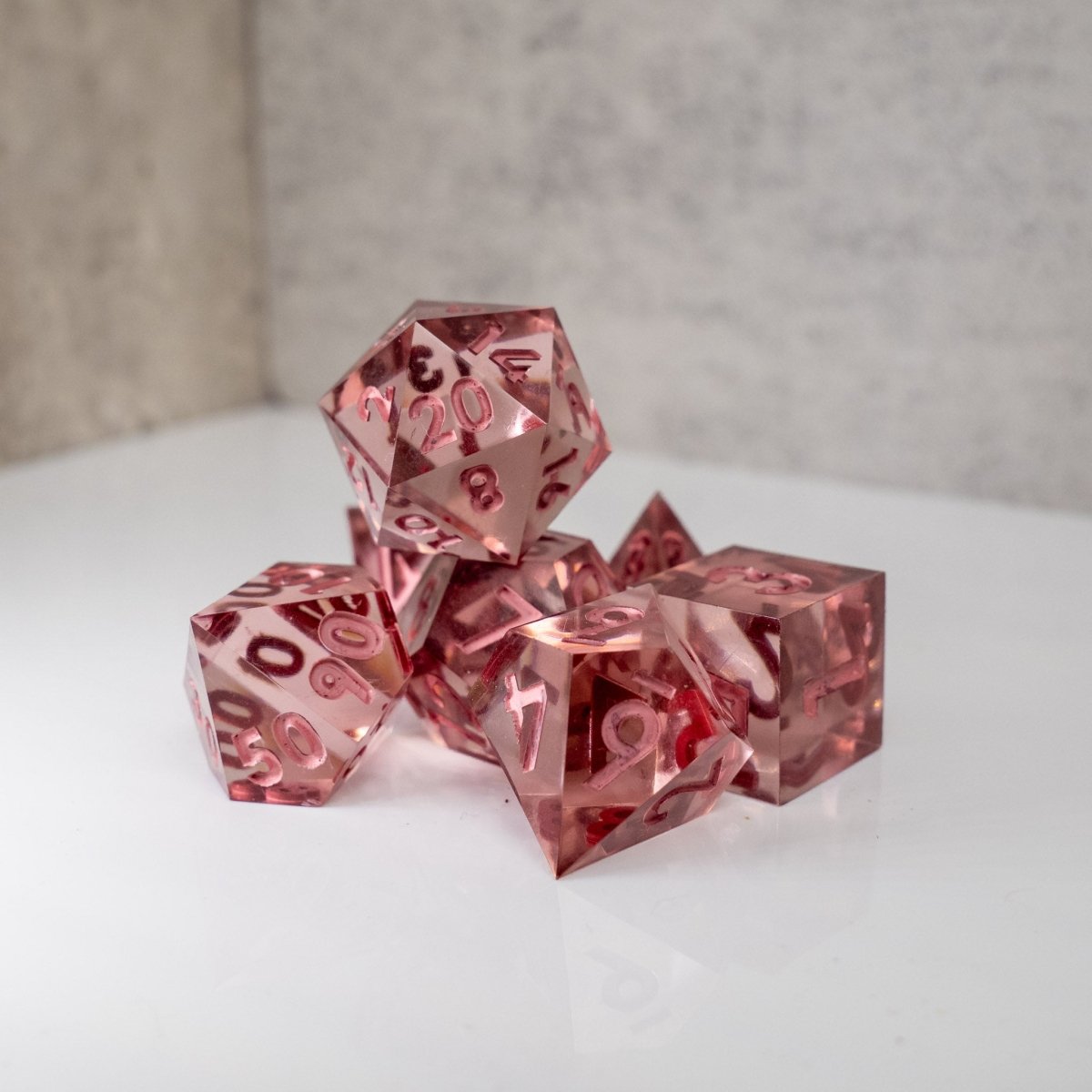 Monochrome Sharp Edge Resin Dice - Sphinx Stationery - Dice