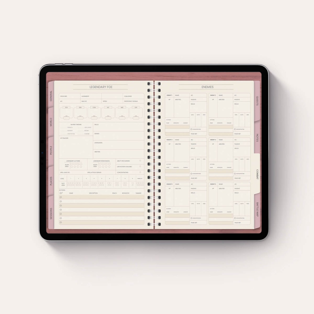 Digital Dungeon Planner | Dungeons & Dragons 5e Dungeon Master Planner - Sphinx Stationery-Digital Journal