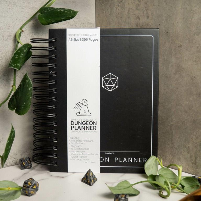 Dungeon Planner | Dungeons and Dragons 5e Dungeon Master Journal - Sphinx Stationery-Journal